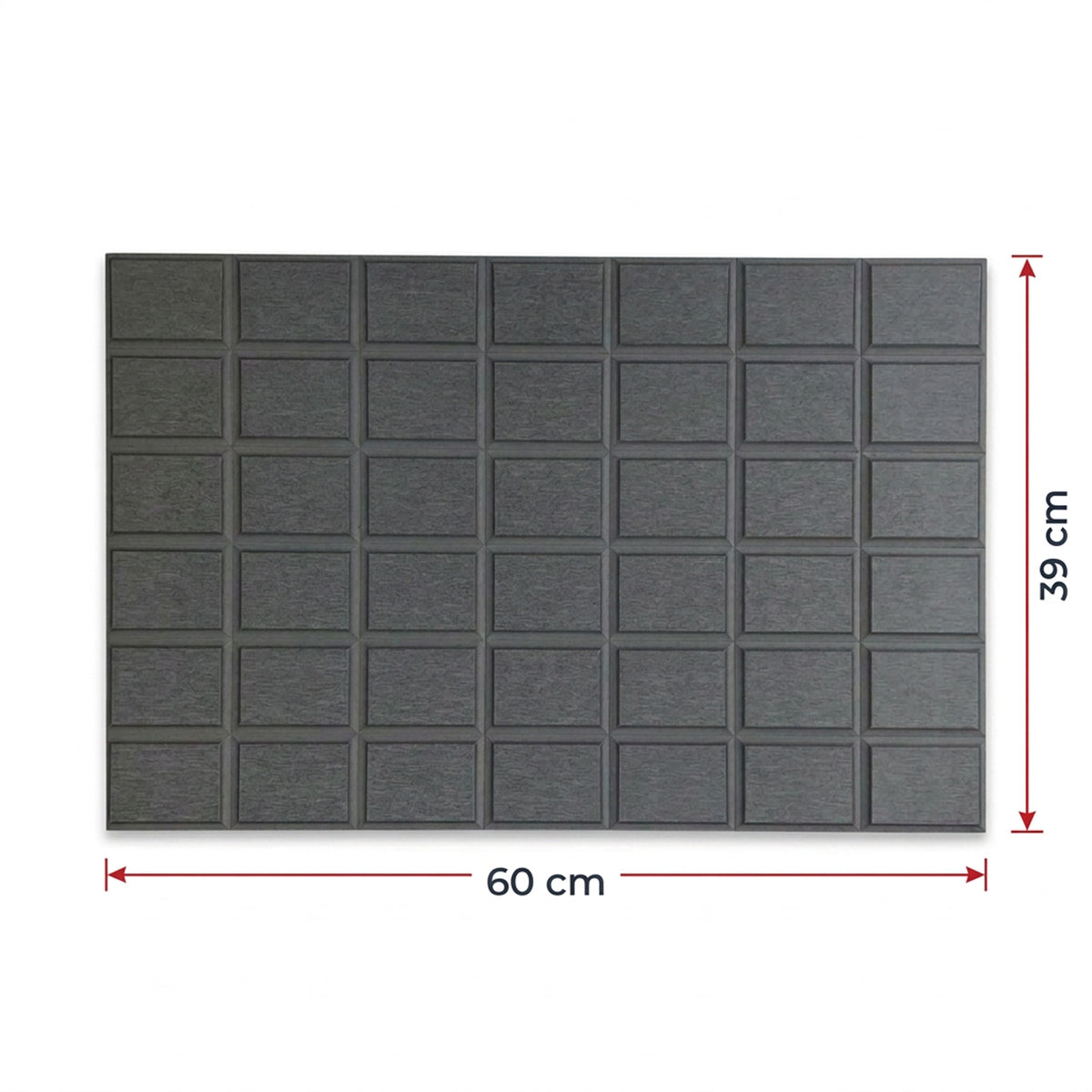 TC Bathroom Mat 39 x 60cm Brick - Dark Grey