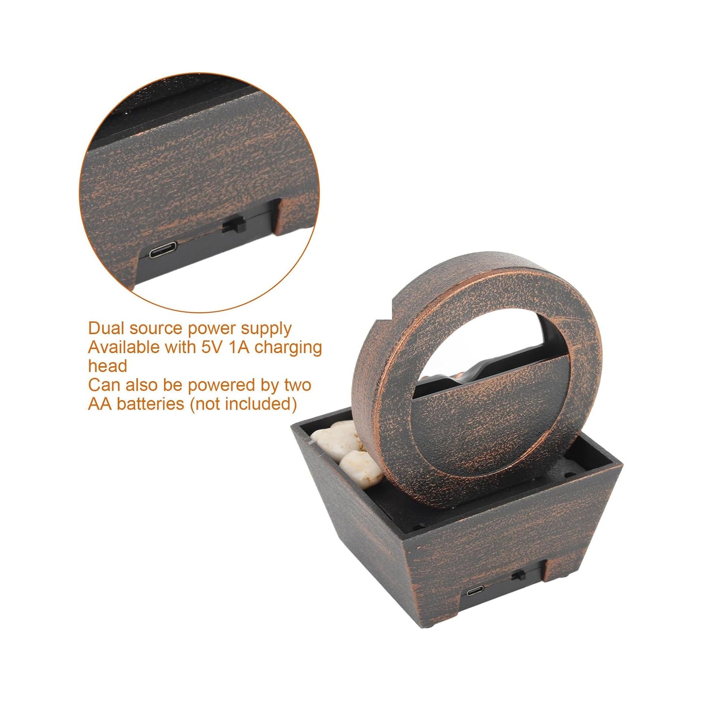 Tabletop Water Feature Multicoloured