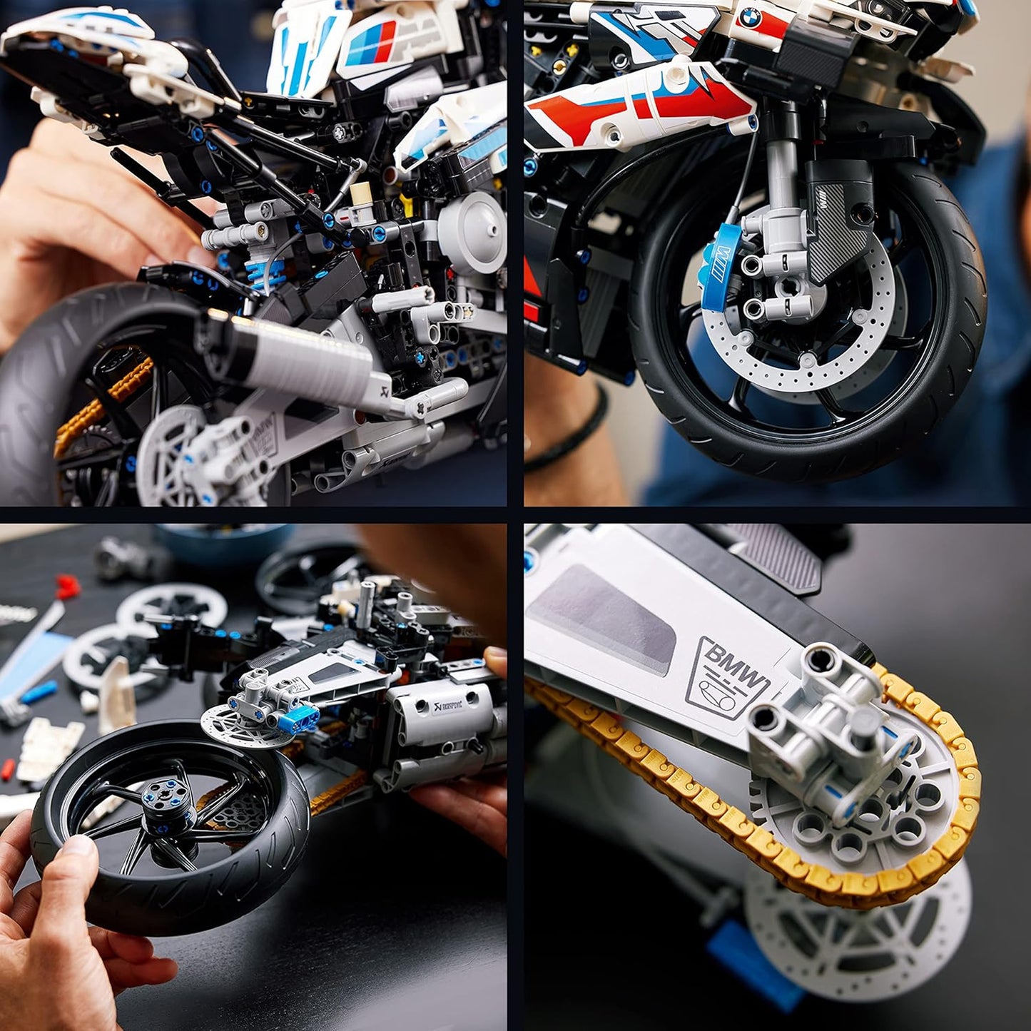 Bike 1950 Piece Building Block Set Multicoloured