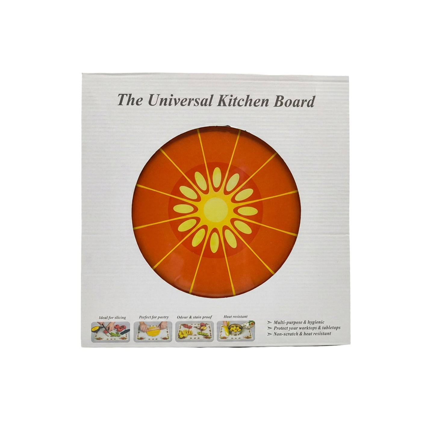 30cm Tempered Glass Cutting Board Multicoloured