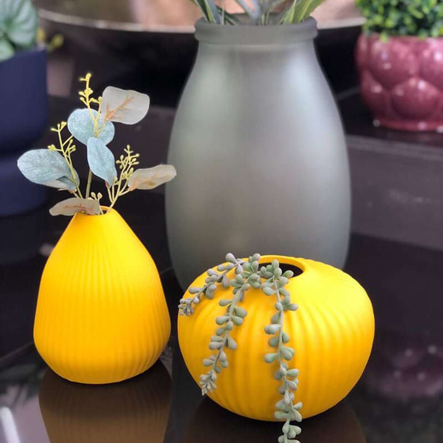 Urban Decor 12 x 14cm Coachella Vase Yellow