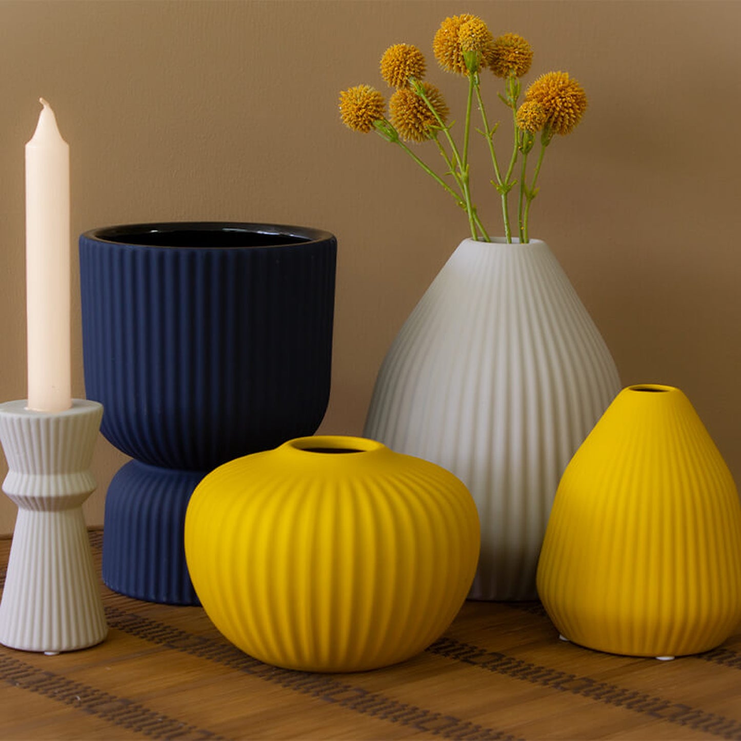 Urban Decor 12 x 14cm Coachella Vase Yellow