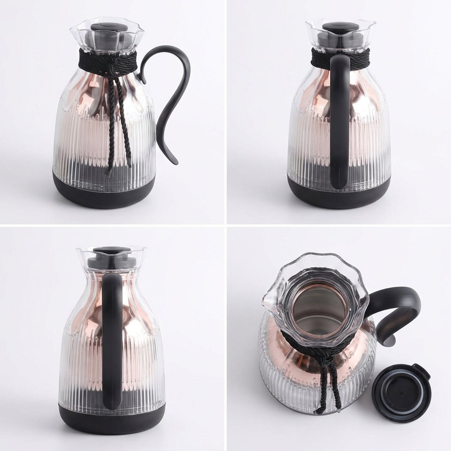 Tea Thermos Black & Clear
