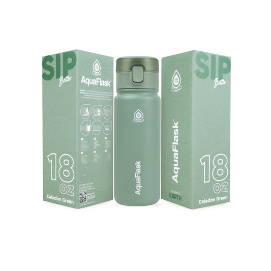 Aquaflask Earth Sip 532ml Flask Celadon Green