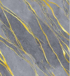TC Wallpaper 1.2 x 3m Rain Marble - Charcoal & Gold