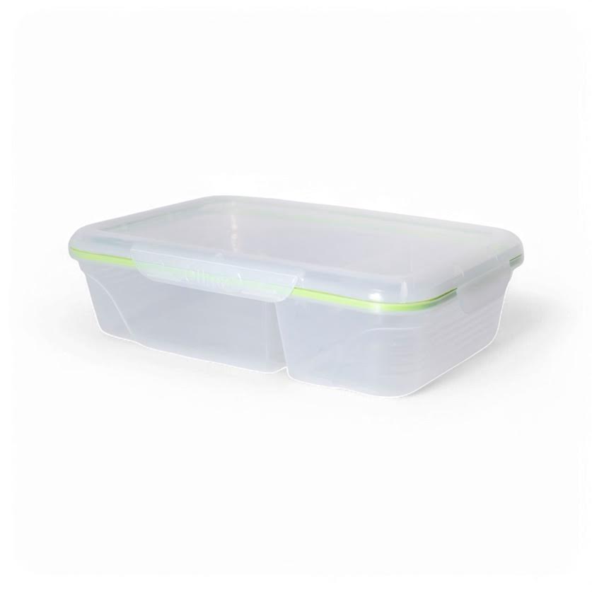 Otima 1.9Lt Flip-Top Division Lunch Box Clear