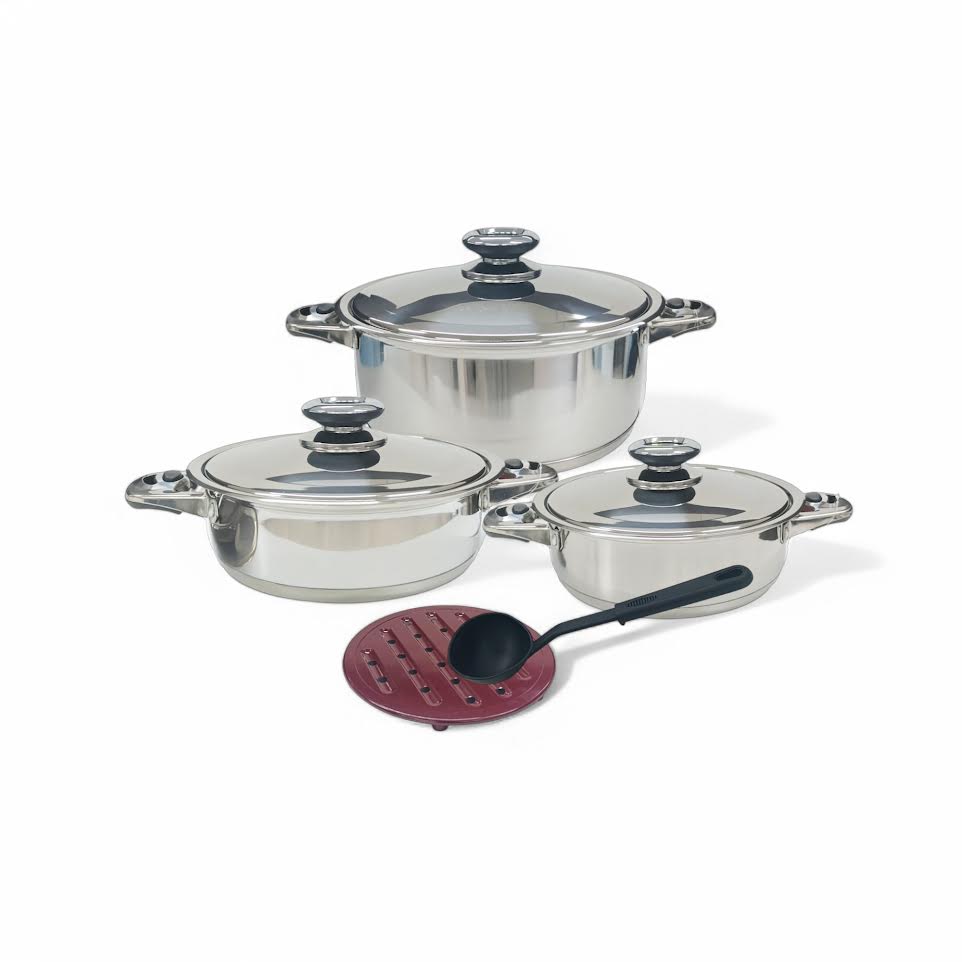 Rolux 8 Piece Pot Set Silver