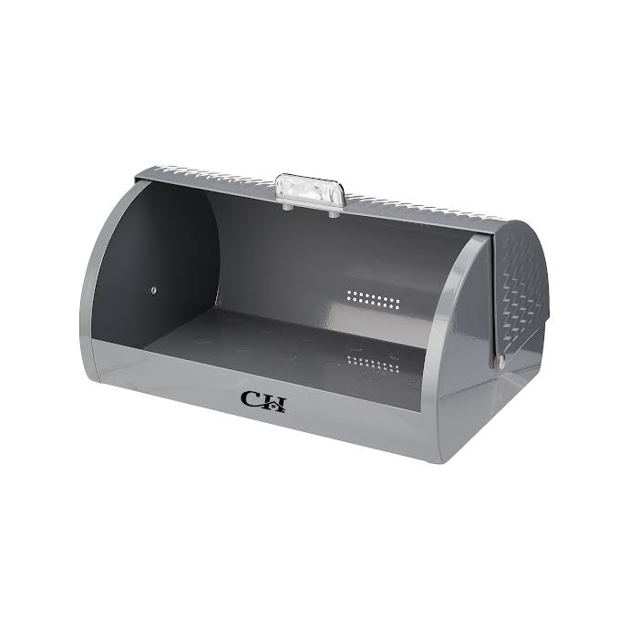CH Waves Design Rolltop Bread Bin Grey