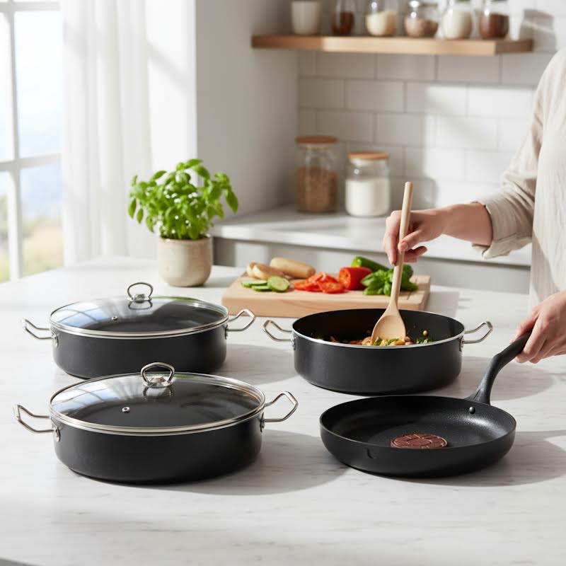 Gastro Collection 7 Piece Mega Set Black - Delivery 25th November