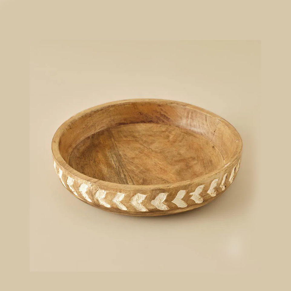 Kitchen Life 24cm Mango Wood Bowl Brown