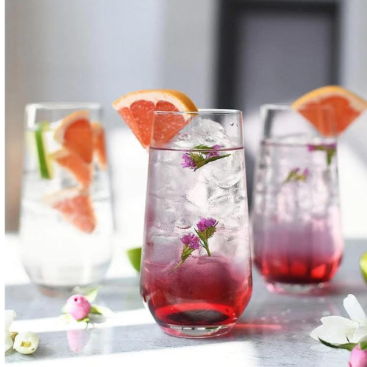 Atmos Fera 4 Piece 580ml Crystal Water Glass Set Clear