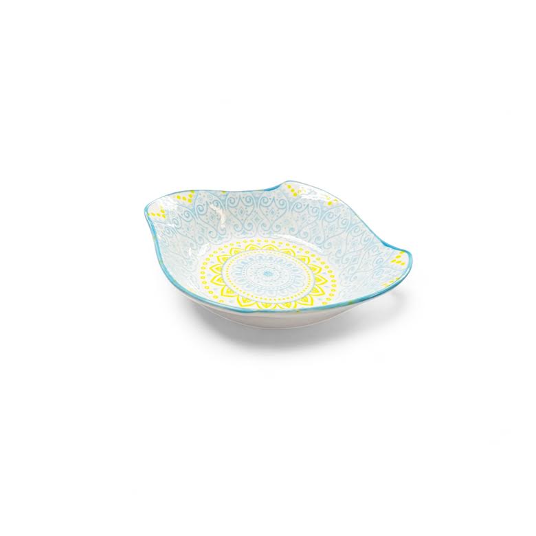 Shanghai Small Bowl Blue, Yellow & White