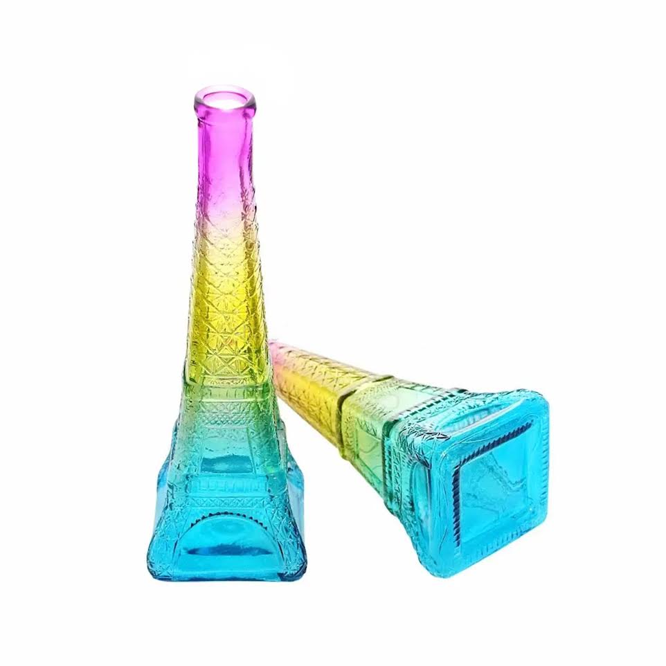 Kitchen Life Eiffel Tower Design 100ml Glass Wish Bottle Multicoloured