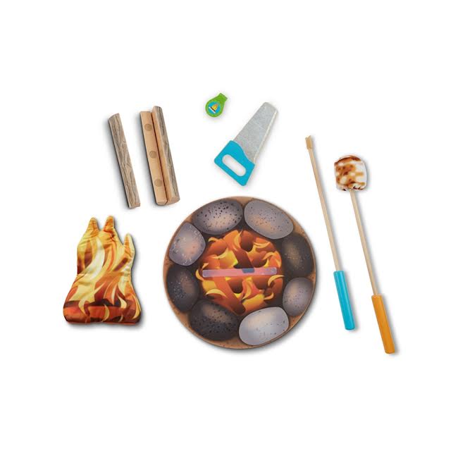 Melissa & Doug Let's Explore Campfire S'mores Play Set Multicoloured