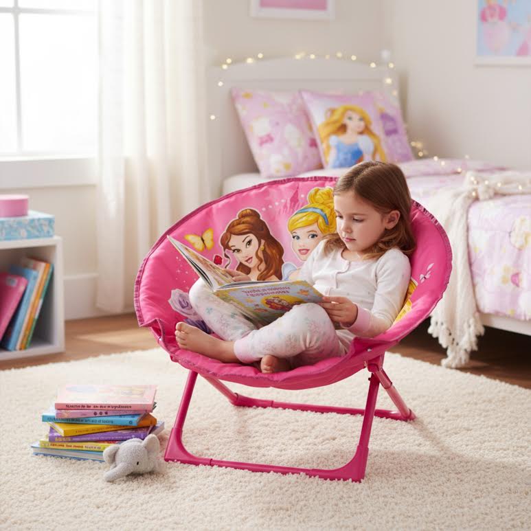 Princess Themed Kids Chair Pink