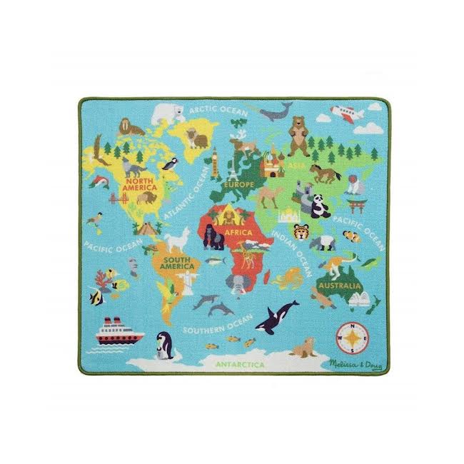 Melissa & Doug Round The World Travel Rug Multicoloured
