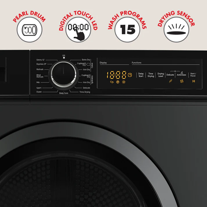 Bennet Read 8kg Evo Dry Tumble Dryer Dark Grey
