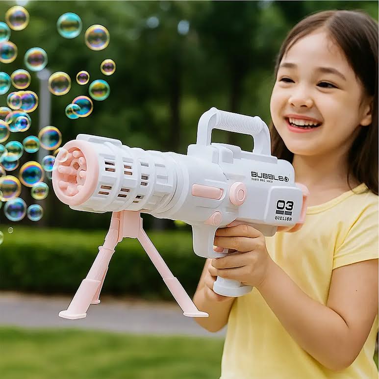 Bubble Blaster Toy Pink & White