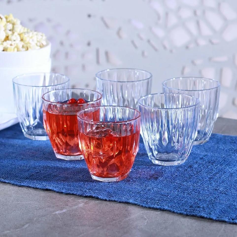 Pasabahce Diamond 6 Piece 275ml Water Glass Set Clear