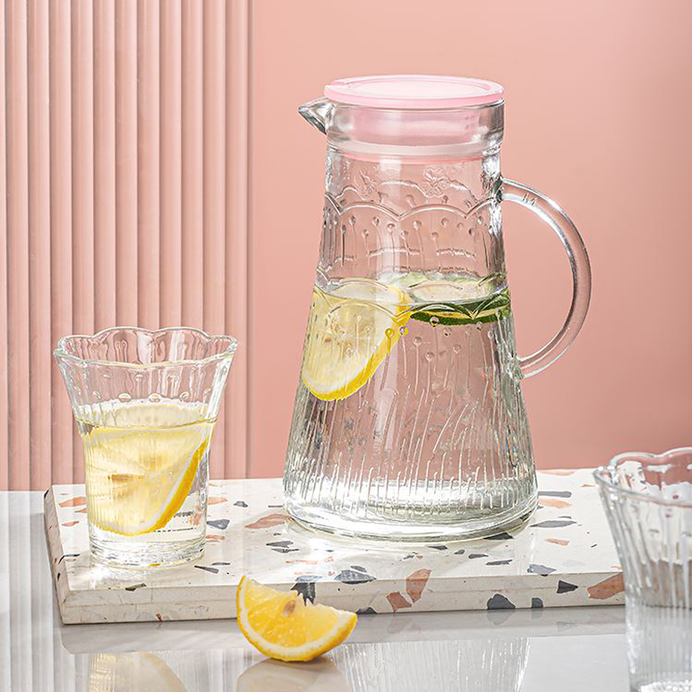 5 Piece Jug & Tumbler Set Clear