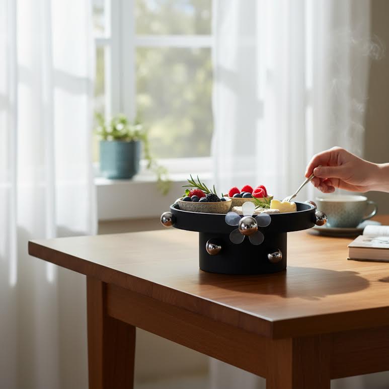 Leather Display Stand Black