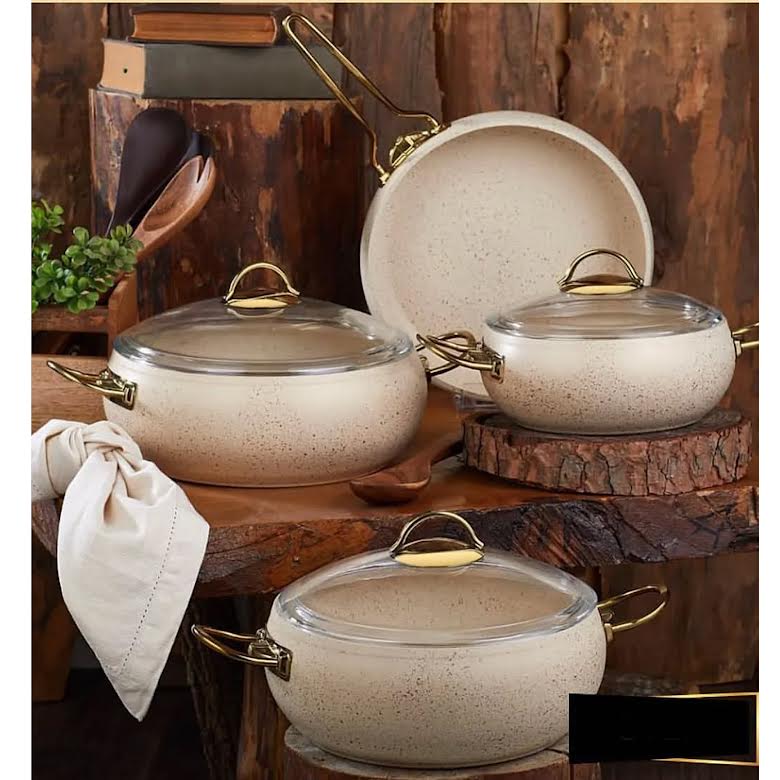 Leydi Elite 7 Piece Cookware Set Ivory