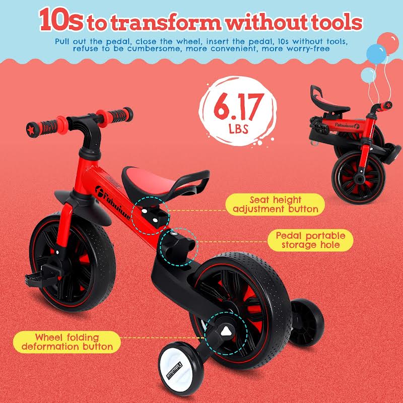 Toddler Balance Bicycle Red