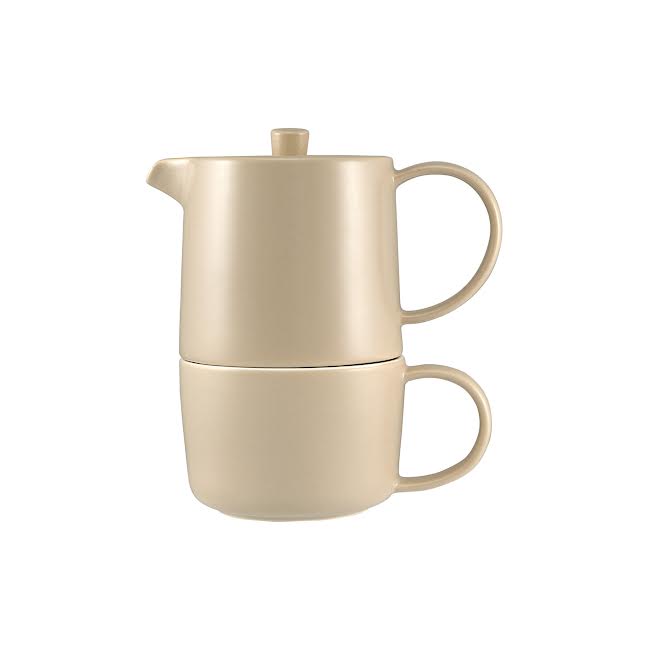 Maxwell & Williams Cafe Life Tea for One With Infuser Sand