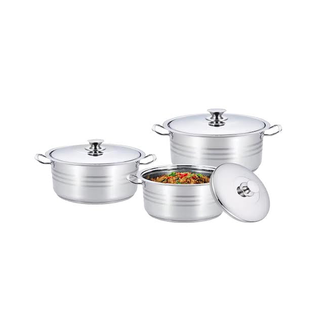 Rolux 6 Piece Pot Set Silver