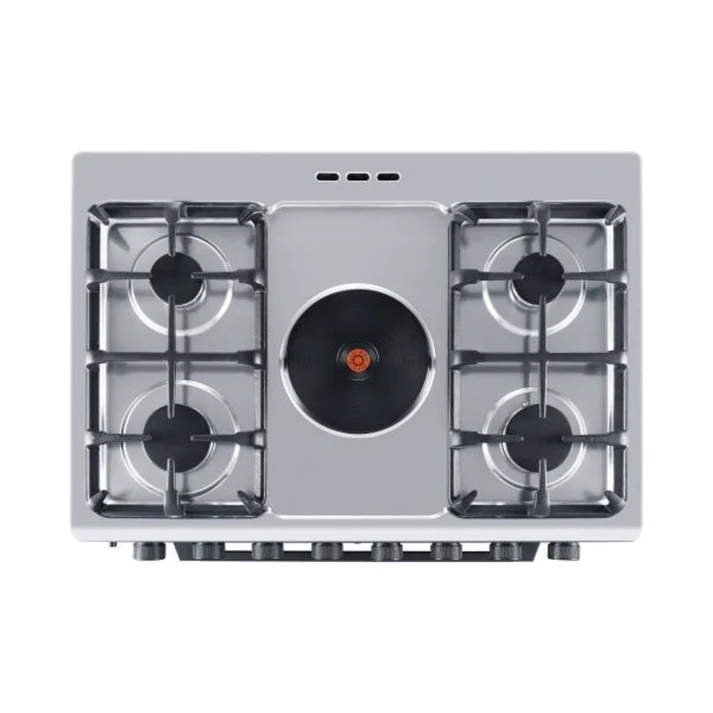 King 76cm Gas Electric Stove 4 Burners + 1 Plate with Turbo Fan Oven Matte Black