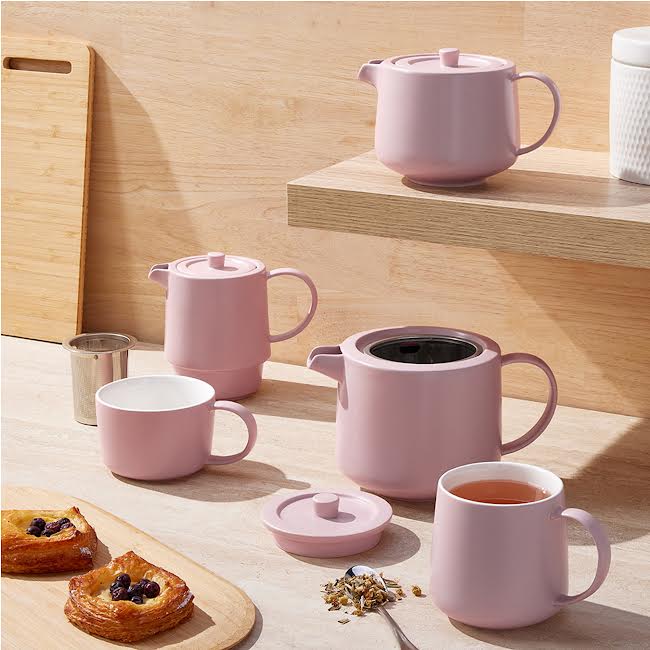 Maxwell & Williams Cafe Life Tea for One With Infuser Rose