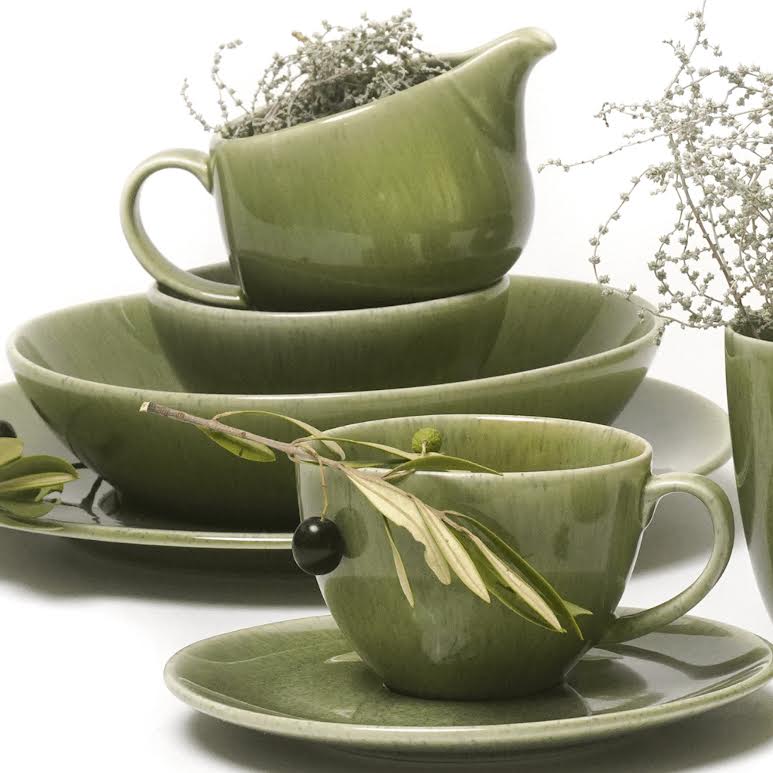 JAN Ashes & Olive Cereal Bowl Green