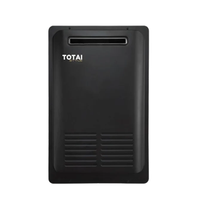 Totai Outdoor 30L Fan Forced Gas Geyser with Electronic Ignition Black