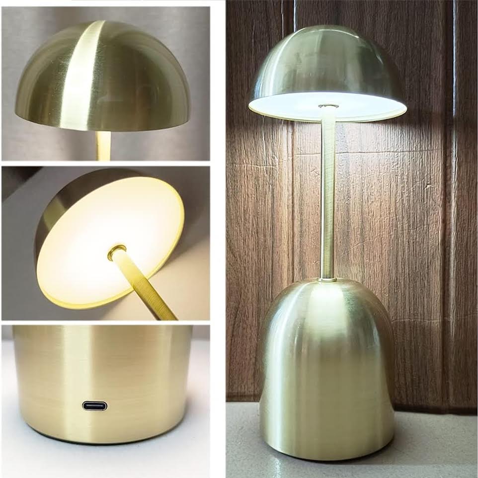 Urban Decor 28.5cm LED Mini Lamp Gold