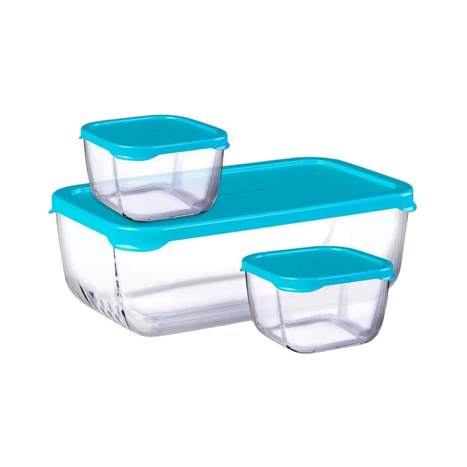 Pasabahce Snowbox 3 Piece Set Blue