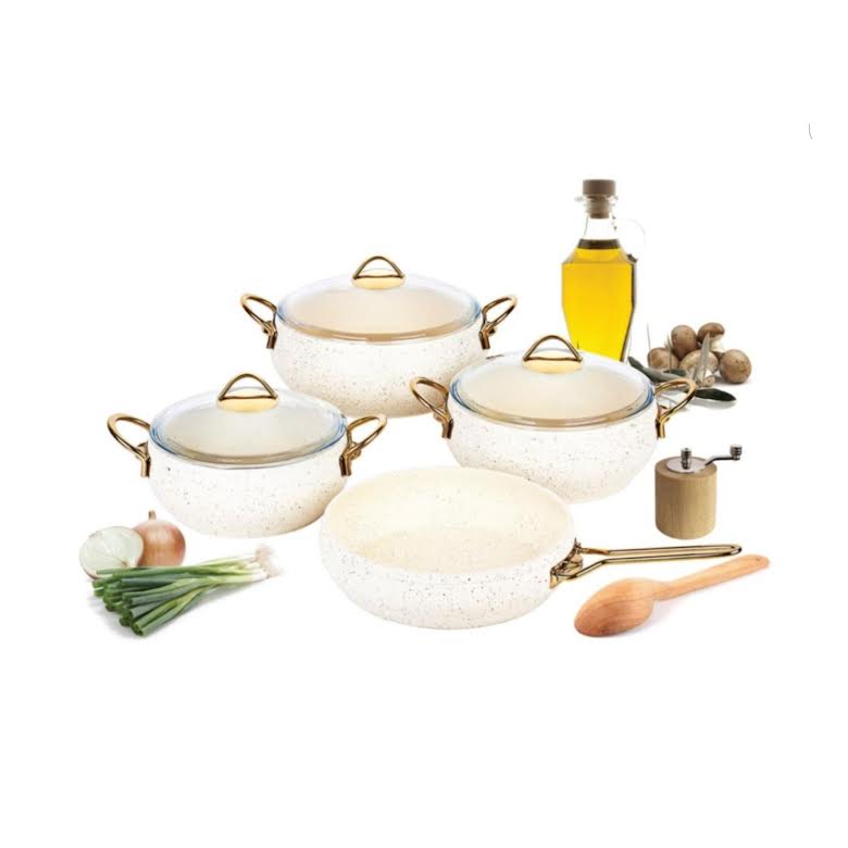 Leydi Elite 7 Piece Cookware Set Ivory