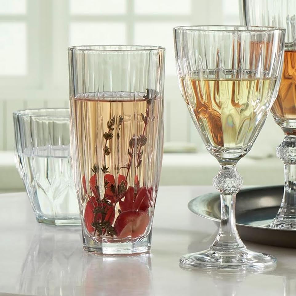 Kitchen Life 6 Piece 315ml Diamond Hiball Tumbler Set Clear