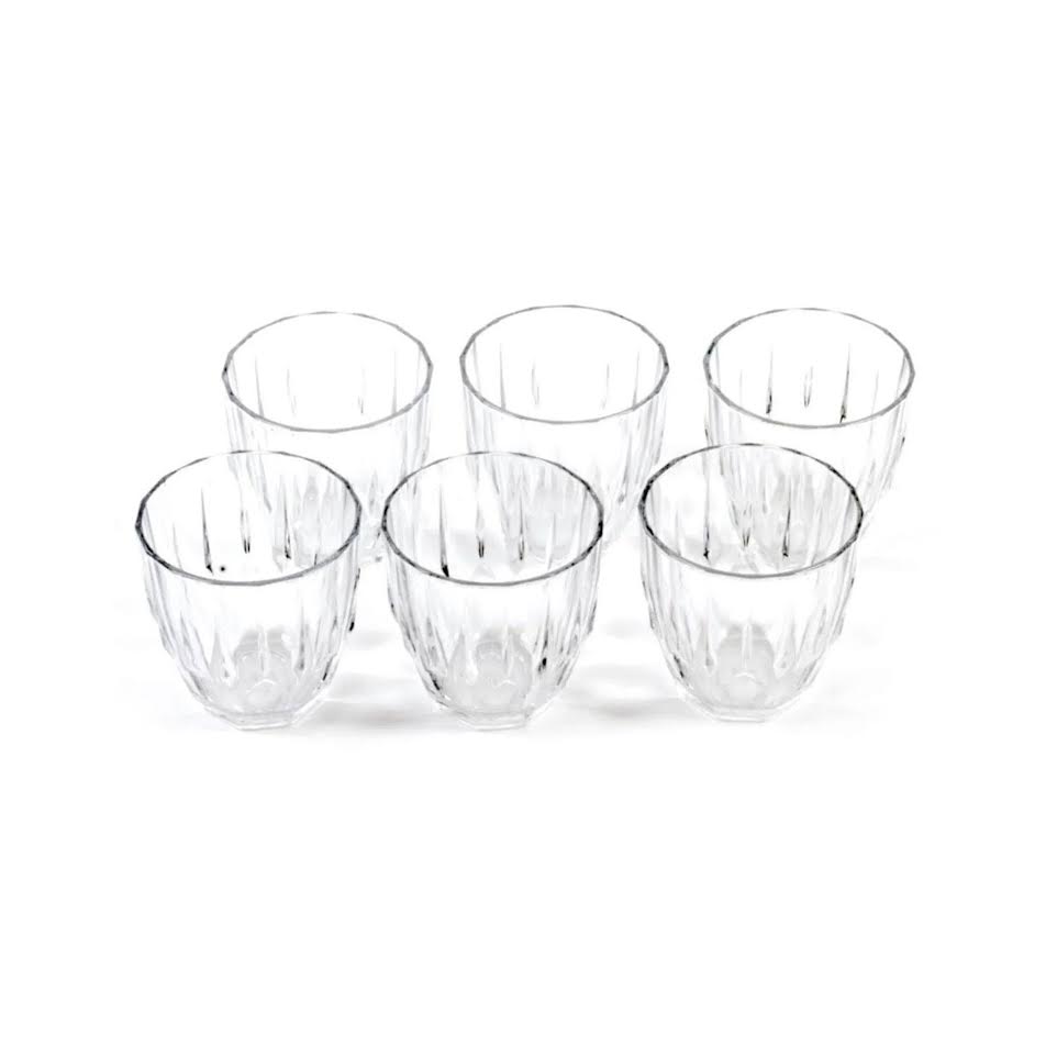 Pasabahce Diamond 6 Piece 275ml Water Glass Set Clear