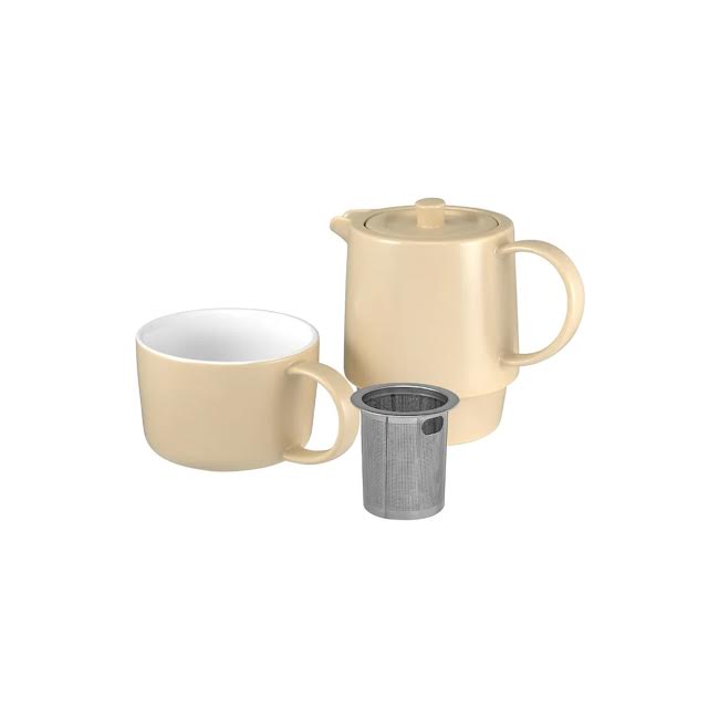 Maxwell & Williams Cafe Life Tea for One With Infuser Sand