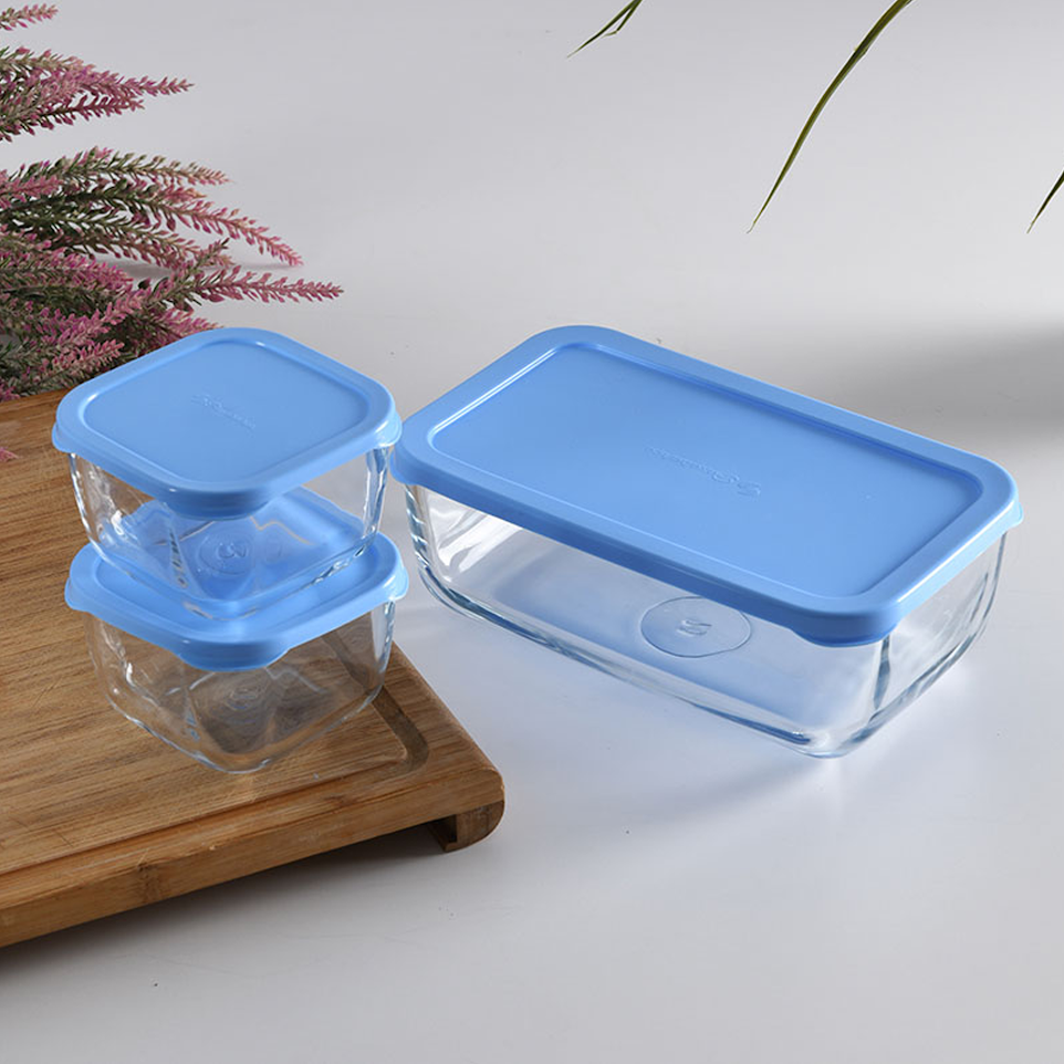 Pasabahce Snowbox 3 Piece Set Blue