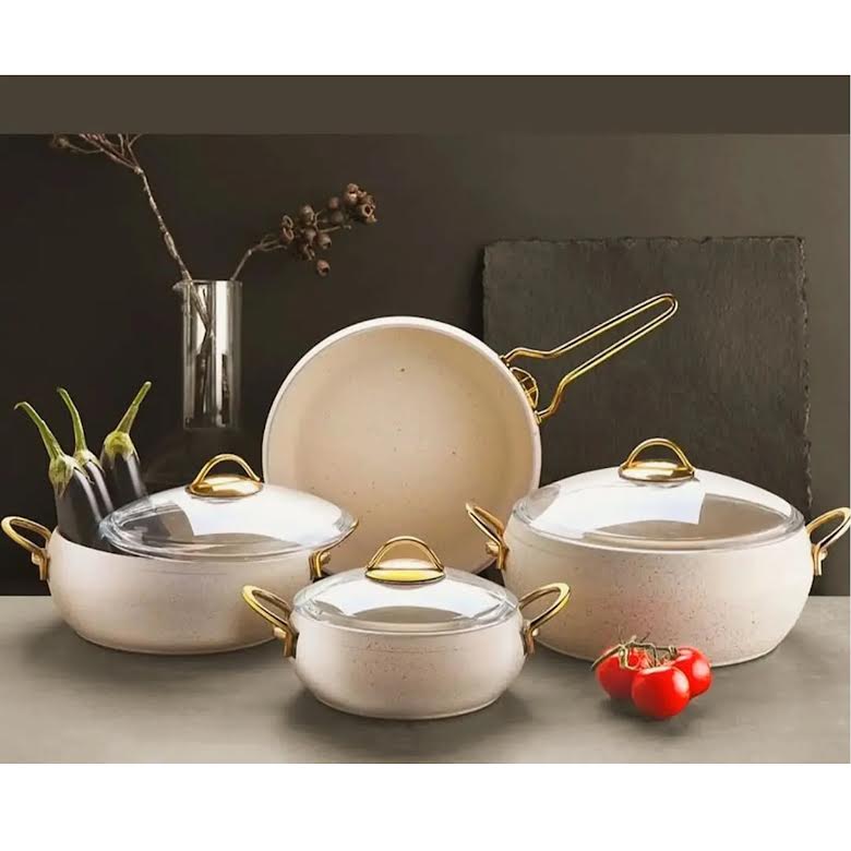 Leydi Elite 7 Piece Cookware Set Ivory