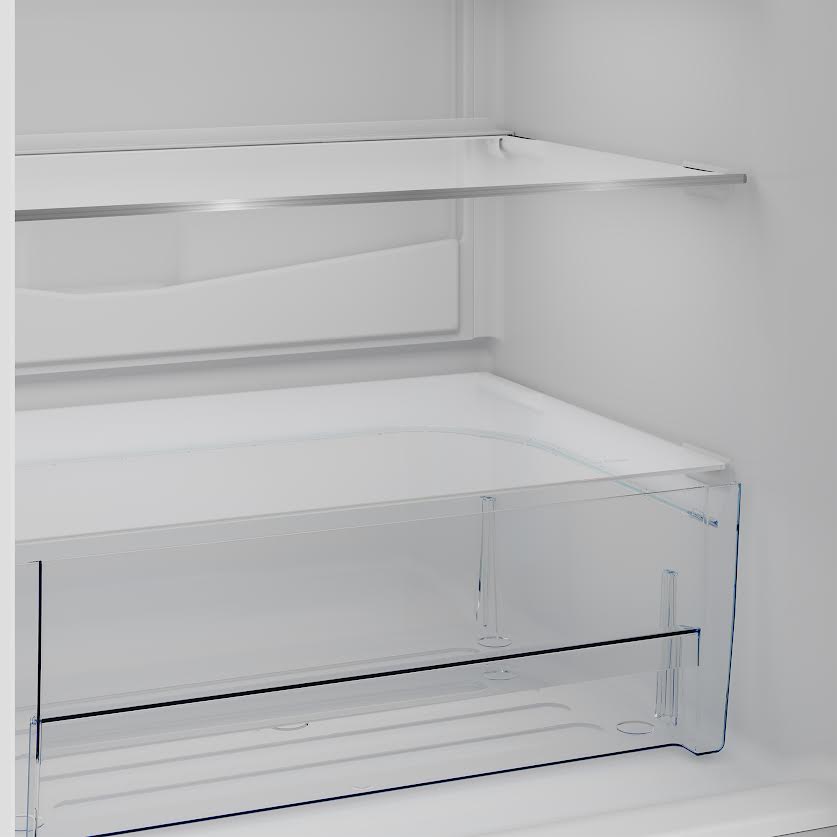 Defy 348L Black Glass Fridge with Slimline Water Dispenser Black