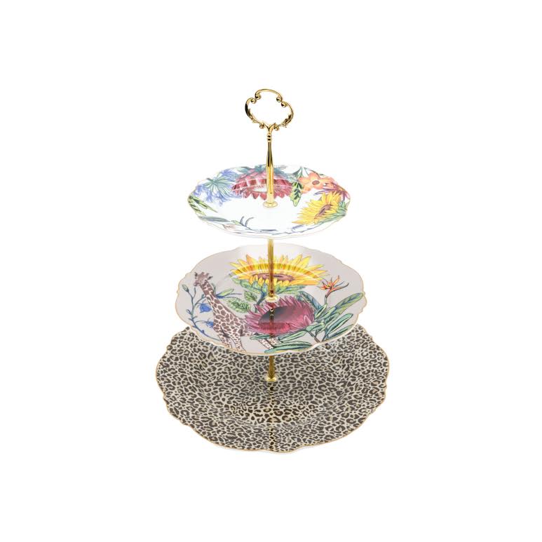 Jenna Clifford Wild Bloom 3-Tier Cake Stand Multicoloured