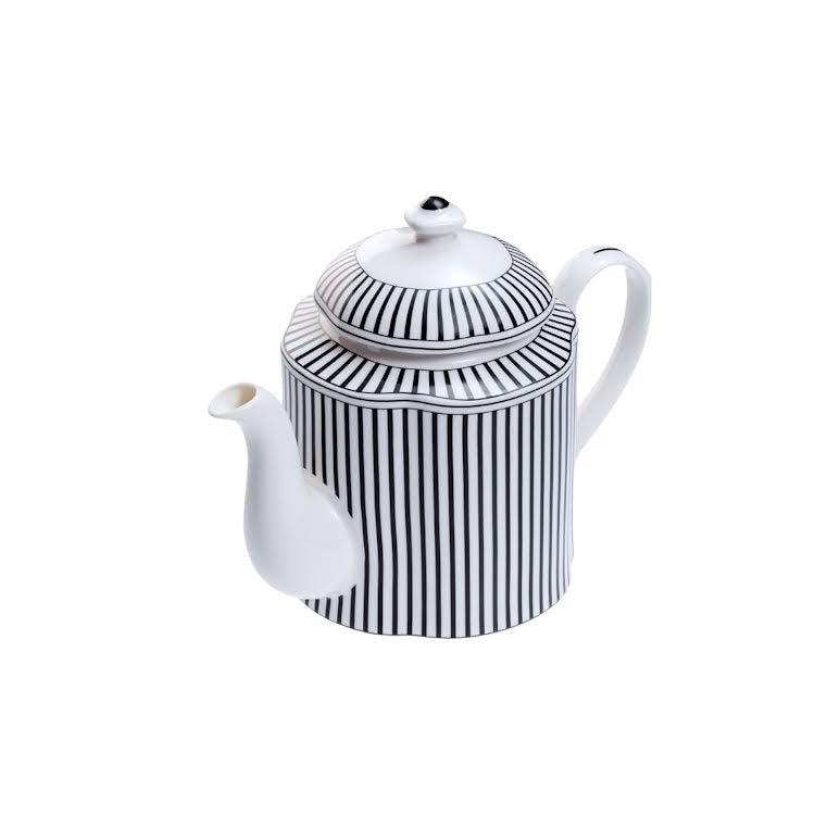 Jenna Clifford Ivory Noir Teapot Black & White