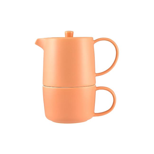 Maxwell & Williams Cafe Life Tea for One With Infuser Apricot