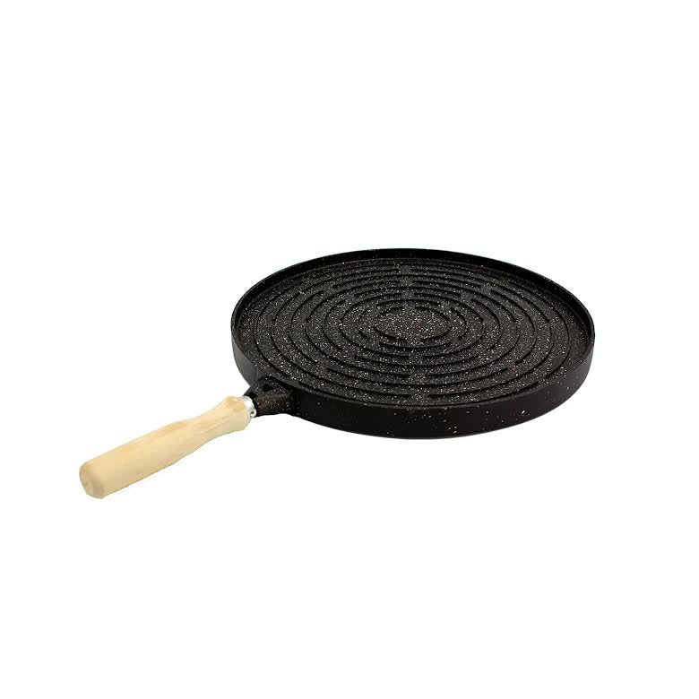 Leydi Cast Alumınum 36cm Double-Sided Pan Black
