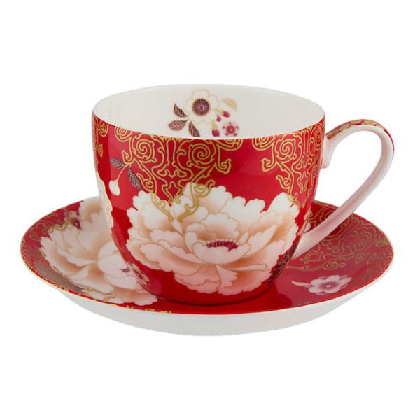 Maxwell & Williams Kimono Cup & Saucer Set Red