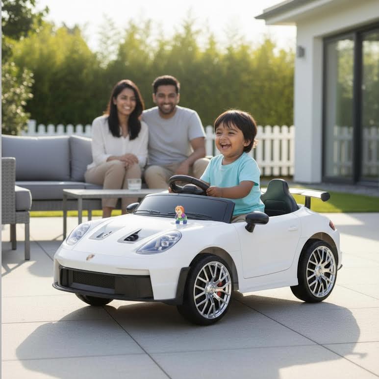 Kids Ride On 4 Wheel Car White