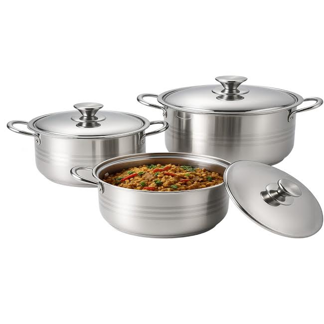 Rolux 6 Piece Pot Set Silver