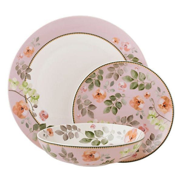 Maxwell & Williams Arcadia Coupe 12 Piece Dinner Set Pink